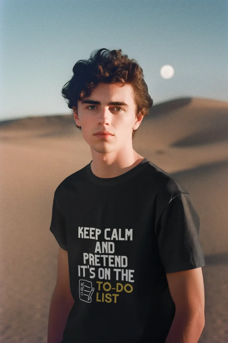 Keep Calm and Pretend - Motivational T-Shirt - Image 2