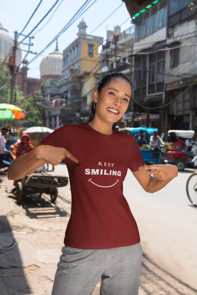 Keep Smiling 1 - Motivational T-Shirt - Image 2