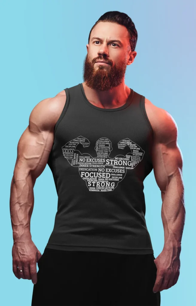 A-bearded-muscular-man-wearing-a-gym-vest