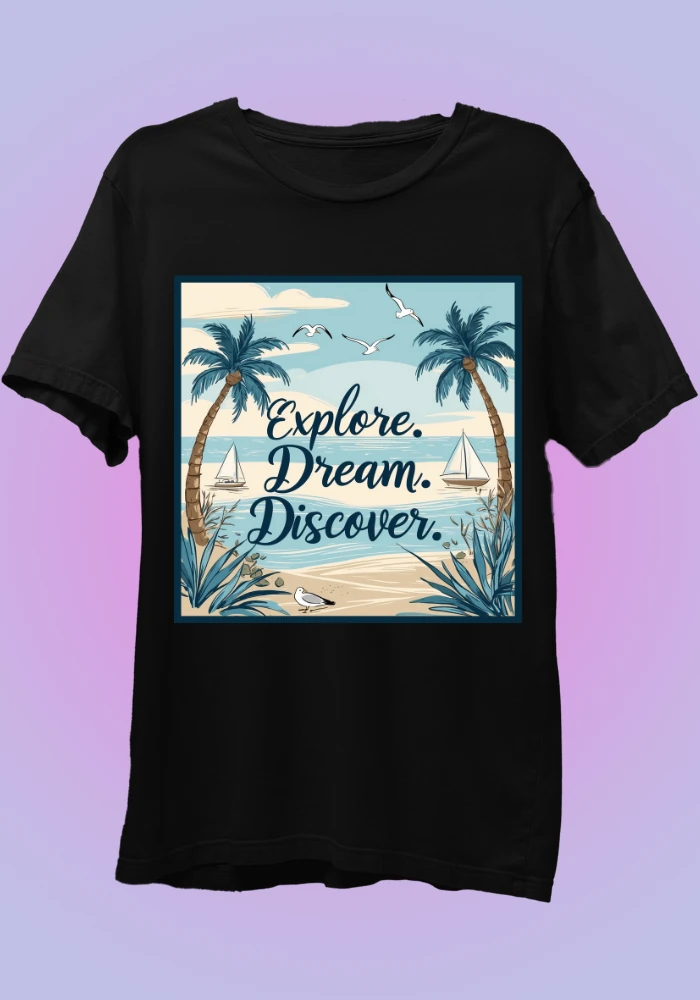 Explore-Dream-Discover Black T-Shirt