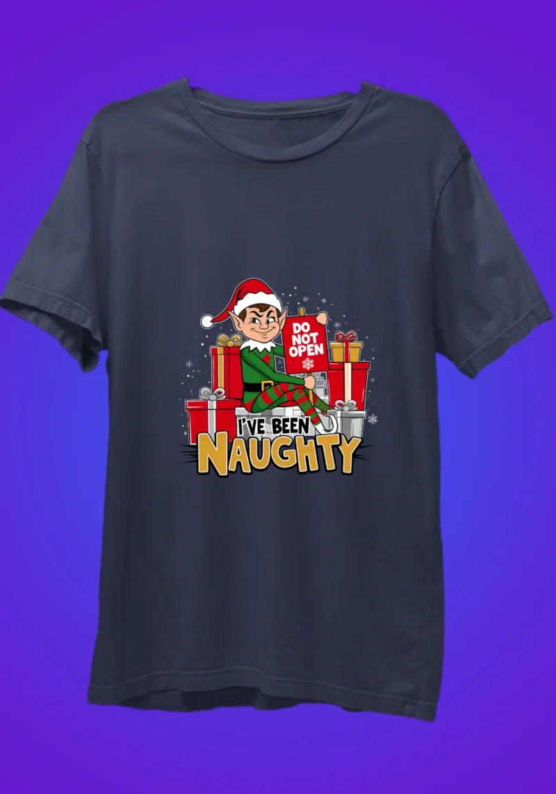 I've Been Naughty Navy Blue t-shirt