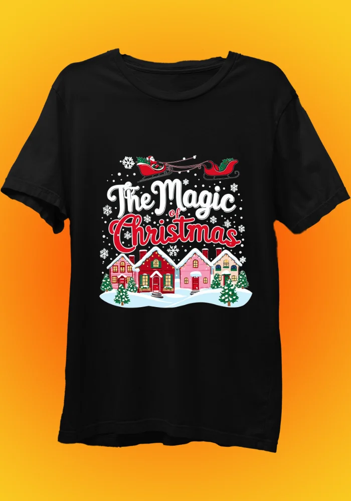 The Magic of Christmas Black T-Shirt